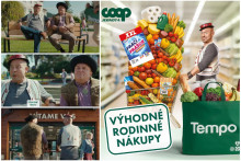 Titulok: COOP Jednota redefinuje formát TEMPO. Kampaň spája silu tradície s modernými prvkami.