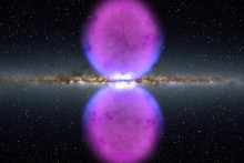 lustrácia bublín gama žiarenia. Totani spozoroval vzor tohto žiarenia, ktorý zodpovedal tvaru halo temnej hmoty.