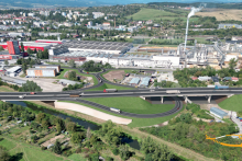 Vizualizácia časti obchvatu Zvolena, konkrétne mimoúrovňovej križovatky Môťová. FOTO: NDS