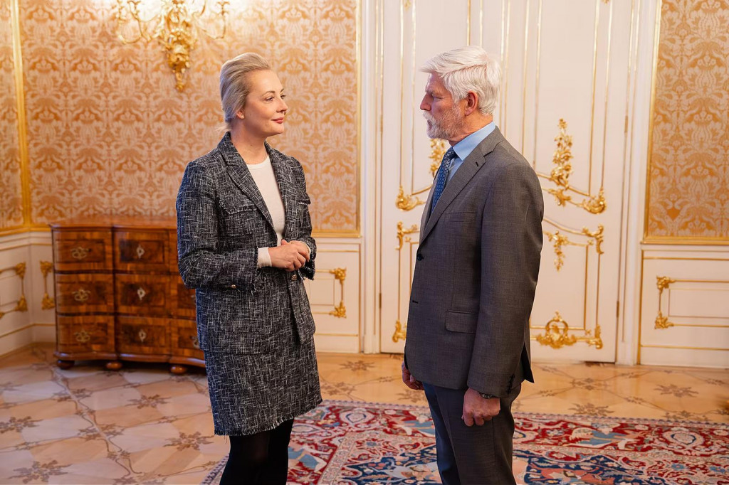 Česk&yacute; prezident Petr Pavel prijal na Pražskom hrade vdovu po zosnulom vodcovi ruskej opoz&iacute;cie Alexejovi Navalnom, J&uacute;liju. FOTO: &Uacute;čet X Petra Pavla