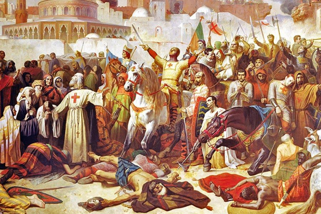 Dobytie Jeruzalema 15. júla 1099 (obraz Émila Signola z 19. storočia)