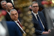 Srbský prezident Aleksandar Vučić sa v srbskej Subotici stretol s maďarským premiérom Viktorom Orbánom. FOTO: Reuters