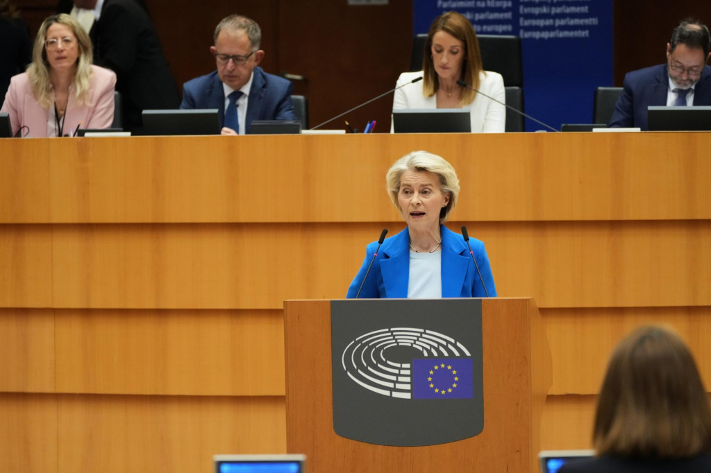 Na snímke predsedníčka Európskej komisie Ursula von der Leyenová. FOTO: TASR/AP