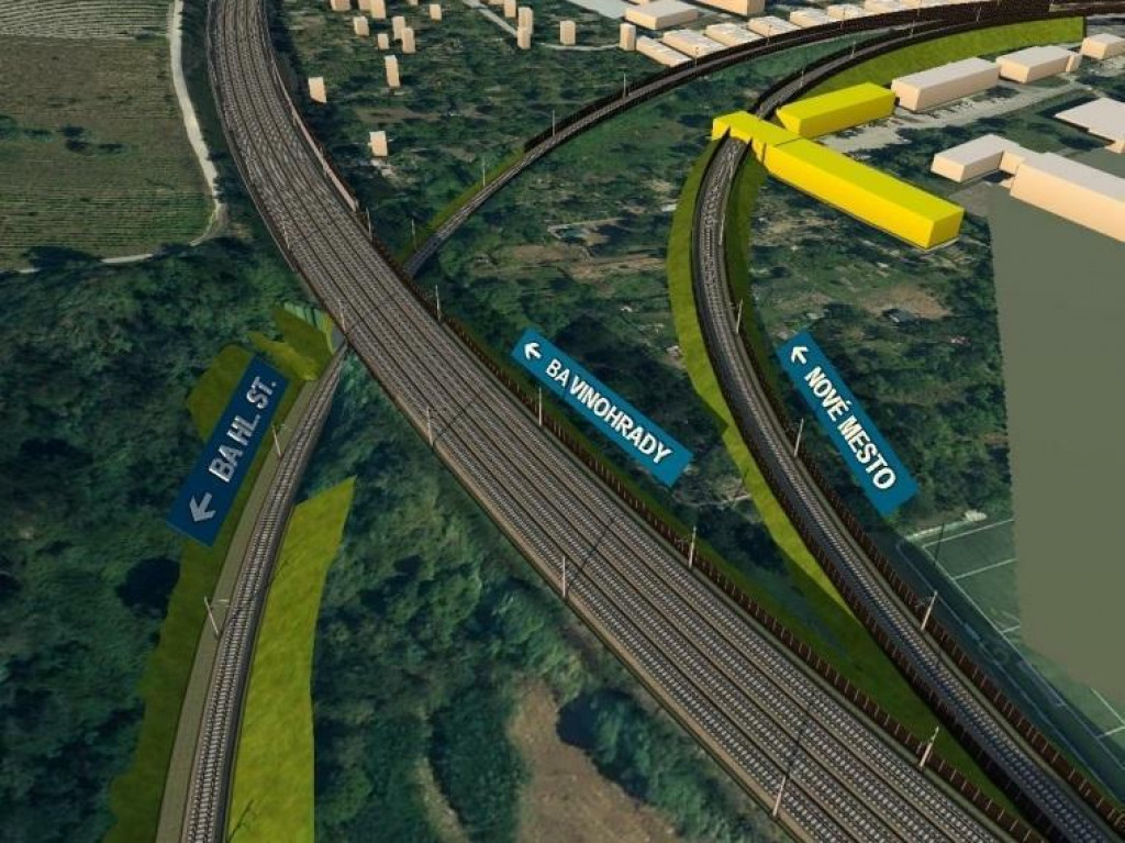 Na vizualizácii je časť projektu. Kvôli zdvojkoľajneniu trate medzi hlavnou stanicou a stanicou Nové Mesto sú tiež ohrozené objekty.

VIZUALIZÁCIA: HBH