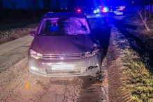 Pri dopravnej nehode blízko Veľkej Idy prišli o život dvaja chodci. FOTO: Facebok/Polícia SR - Košický kraj