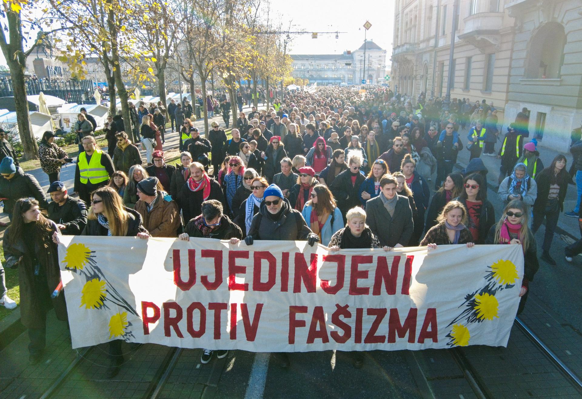 V Chorvátsku protestovali rastúcemu pravicovému extrémizmu