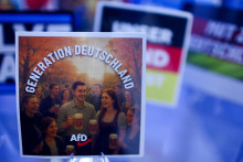 K incidentu došlo v sobotu v meste Giessen na zakladajúcom kongrese mládežníckeho hnutia AfD nazvaného Generation Deutschland (Generácia Nemecko). FOTO: REUTERS