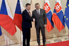 Robert Fico a Tomio Okamura. FOTO: HN/Akos Cséplö