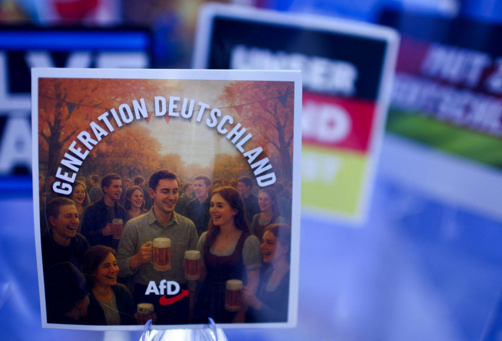 K incidentu došlo v sobotu v meste Giessen na zakladajúcom kongrese mládežníckeho hnutia AfD nazvaného Generation Deutschland (Generácia Nemecko). FOTO: REUTERS