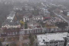 Mesto Myrnohrad na Ukrajine. FOTO: Reuters