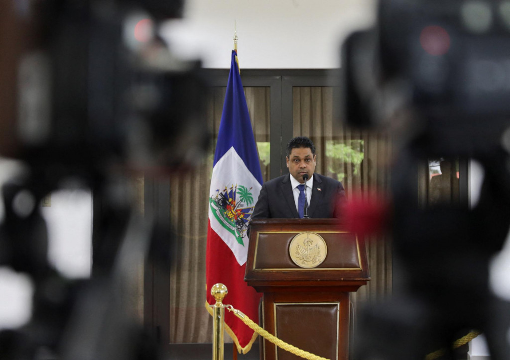 Prezident Prechodnej prezidentskej rady Haiti Laurent Saint-Cyr. FOTO: REUTERS