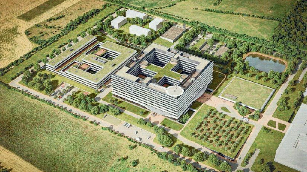 Vizualizácia Národnej nemocnice generála Milana Rastislava Štefánika vo Vajnoroch.