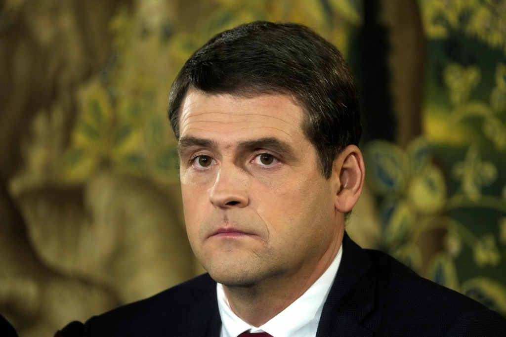 Líder litovskej koaličnej strany Úsvit Nemanu Remigijus Žemaitaitis. FOTO: Reuters