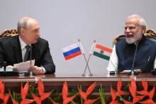 Ruský prezident Vladimir Putin a indický premiér Naréndra Módí. FOTO: REUTERS/Sputnik