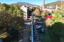 Bývalé chemické závody v Hnúšti. FOTO: Facebook polície SR