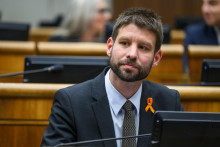 Poslanec Michal &Scaron;imečka (Progres&iacute;vne Slovensko). FOTO: TASR/Jaroslav Nov&aacute;k