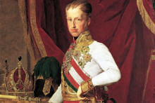Rakúsky cisár Ferdinand I. na portréte Ferdinanda Georga Waldmüllera z roku 1839.