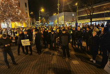 Pochod SaS za odvolanie &scaron;&eacute;fa SIS Pavloa Ga&scaron;para. FOTO: HN/Ondrej Marek