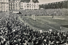 Štadión Sparty na Letnej v medzivojnovom období – pražský klub hrá na svojej adrese už vyše sto rokov, od roku 1917.