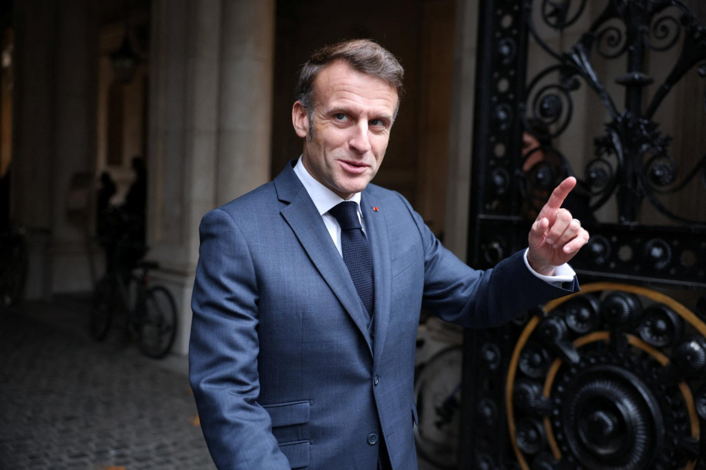 Na snímke francúzsky prezident Emmanuel Macron. FOTO: REUTERS