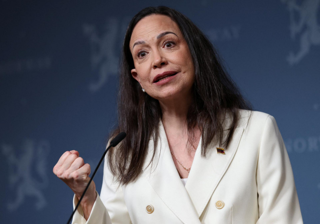 Nositeľka Nobelovej ceny za mier, venezuelská politička María Corina Machadová. FOTO: REUTERS