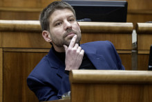 Na sn&iacute;mke poslanec parlamentu a predseda Progres&iacute;vneho Slovenska Michal &Scaron;imečka. FOTO: TASR/Martin Baumann