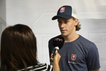 Tobias Tom&iacute;k by mal v lete patriť medzi najlep&scaron;&iacute;ch Slov&aacute;kov v r&aacute;mci draftov&eacute;ho v&yacute;beru NHL na rok 2026. FOTO: TASR/R. Stoklasa