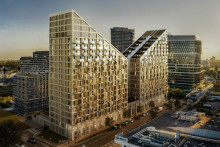 Na sn&iacute;mke je projekt Metropolis a v&yacute;hľad na downtown.

