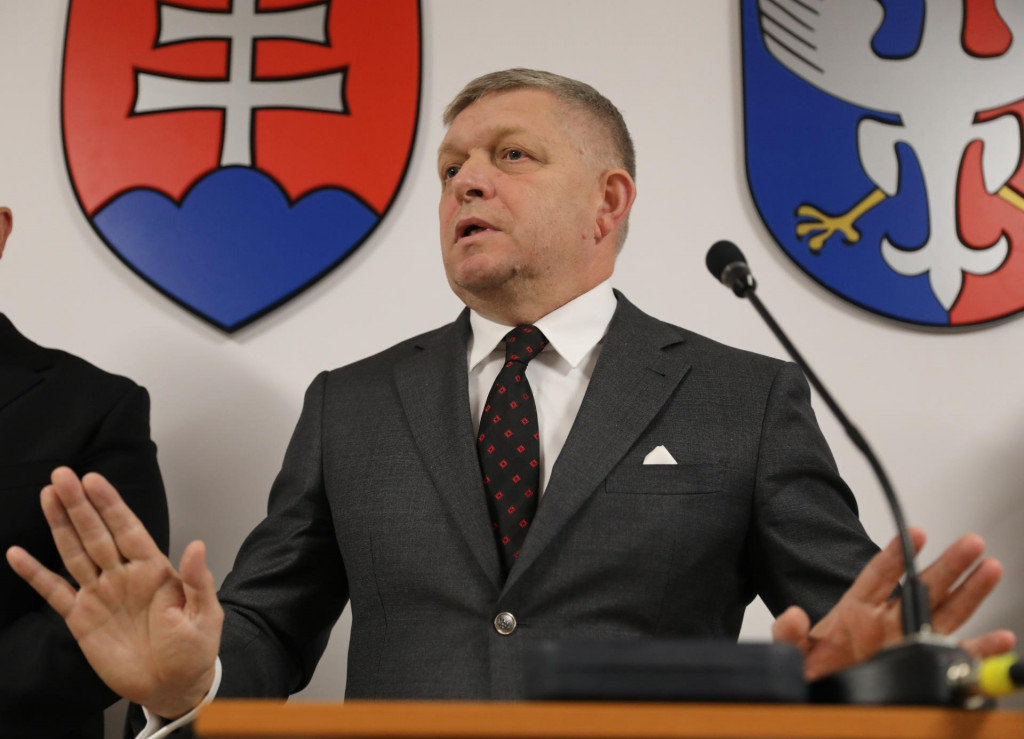 Na sn&iacute;mke predseda vl&aacute;dy Robert Fico. FOTO: HN/Peter Mayer