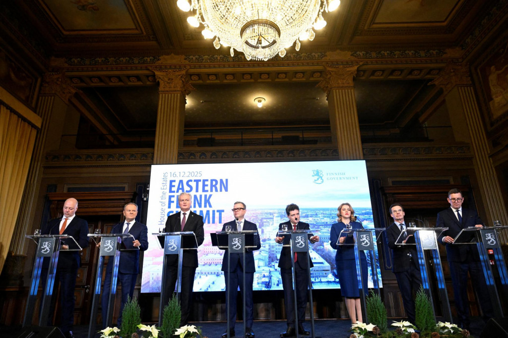 Summit v&yacute;chodn&eacute;ho kr&iacute;dla E&Uacute; s premi&eacute;rmi &Scaron;v&eacute;dska, Est&oacute;nska, Loty&scaron;ska, Poľska, Bulharska, Rumunska, Litvy a F&iacute;nska. FOTO: REUTERS/Lehtikuva