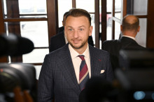 Na sn&iacute;mke minister vn&uacute;tra Mat&uacute;&scaron; &Scaron;utaj E&scaron;tok. FOTO: TASR/Pavel Neubauer