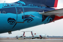 Slovensk&yacute; vl&aacute;dny &scaron;peci&aacute;l - Airbus A319.  FOTO: HN