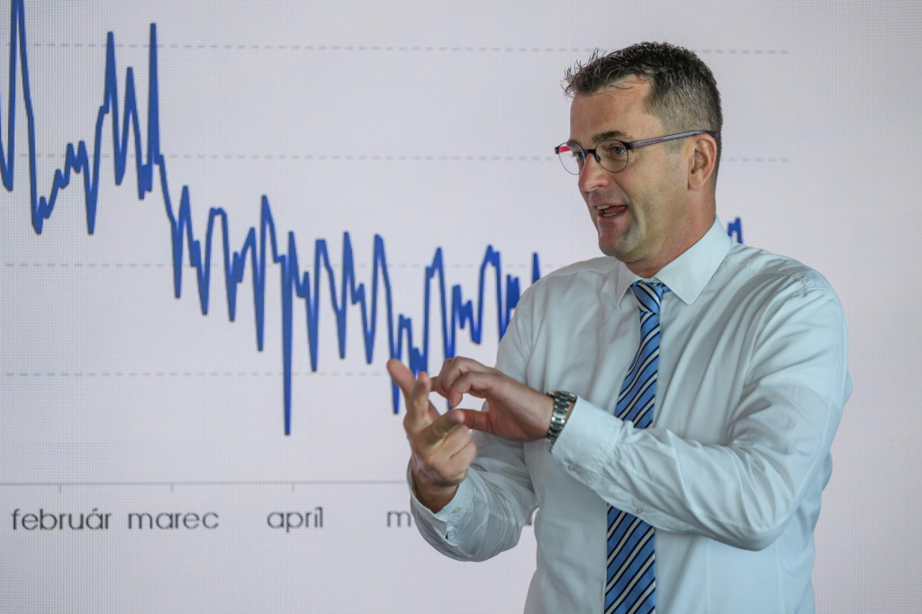 Na sn&iacute;mke predseda predstavenstva a gener&aacute;lny riaditeľ Slovensk&yacute;ch elektr&aacute;rn&iacute; Branislav Str&yacute;ček. FOTO: TASR/Jaroslav Nov&aacute;k