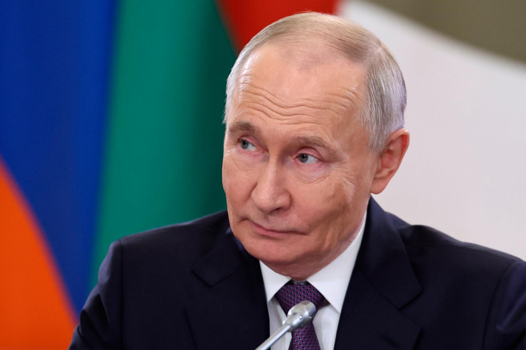 Na sn&iacute;mke rusk&yacute; prezident Vladimir Putin. FOTO: TASR/AP