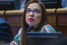 Na sn&iacute;mke poslankyňa N&aacute;rodnej rady Simona Petr&iacute;k (Progres&iacute;vne Slovensko). FOTO: TASR/Jakub Kotian