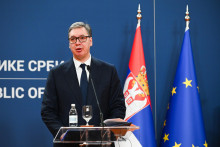 Na sn&iacute;mke prezident Srbskej republiky Aleksandar Vučič. FOTO: TASR/Martin Medňansk&yacute;