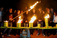 Pr&iacute;buzn&iacute; izraelsk&yacute;ch rukojemn&iacute;kov. FOTO: Reuters