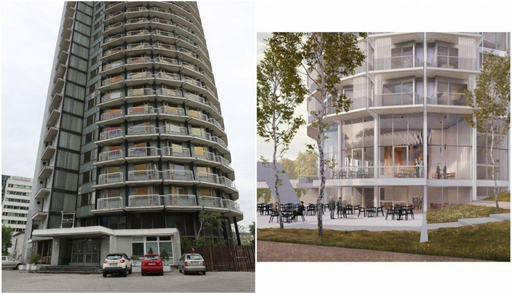 Rekon&scaron;trukcia budovy rezortu obrany, b&yacute;val&yacute; vojensk&yacute; intern&aacute;t Hviezda.

FOTO: HN/Peter Mayer, MOSR