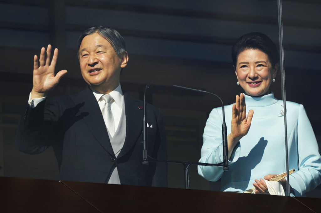 Japonsk&yacute; cis&aacute;r Naruhito a cis&aacute;rovn&aacute; Masako. FOTO: TASR/AP