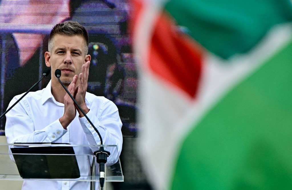 Predseda maďarskej mimoparlamentnej strany TISZA P&eacute;ter Magyar. FOTO: Reuters