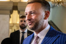 Minister vn&uacute;tra Mat&uacute;&scaron; &Scaron;utaj E&scaron;tok (Hlas-SD). FOTO: TASR/Jakub Kotian