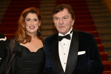 Pavel Tr&aacute;vniček s manželkou Monikou.