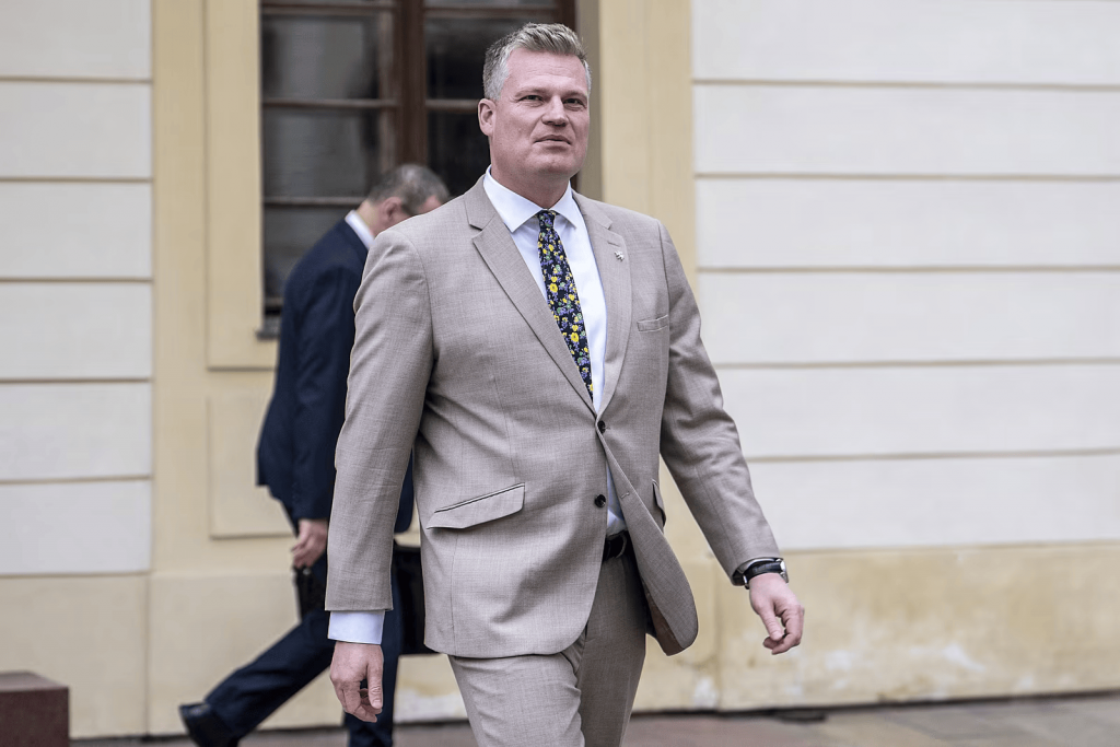 Čestn&yacute; prezident strany Motoristi sobě Filip Turek. FOTO: Mafra/Anna Kristov&aacute;