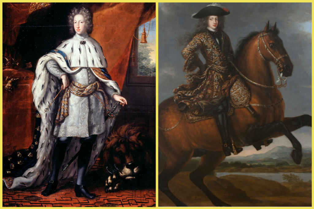 Kr&aacute;ľ Karol XII. a Fridrich IV., vojvoda z Hol&scaron;tajnska-Gottorpu