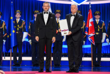 Ekon&oacute;m Ivan &Scaron;ramko, ktor&eacute;mu prezident Peter Pellegrini udelil &scaron;t&aacute;tne vyznamenanie. FOTO: TASR/Jaroslav Nov&aacute;k