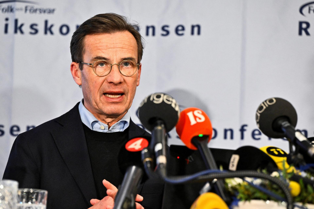 &Scaron;v&eacute;dsky premi&eacute;r Ulf Kristersson. FOTO: Reuters