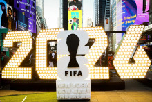 Logo Majstrovstiev sveta vo futbale FIFA 2026 v New Yorku/New Jersey. FOTO: Reuters