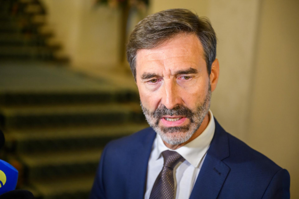Na sn&iacute;mke minister zahraničn&yacute;ch vec&iacute; a eur&oacute;pskych z&aacute;ležitost&iacute; Juraj Blan&aacute;r. FOTO: TASR/Jaroslav Nov&aacute;k