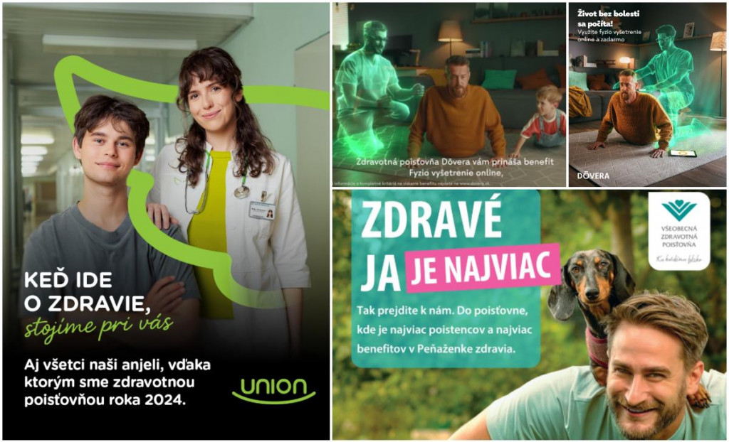Zdravotn&eacute; poisťovne - prepoisťovacie kampane.