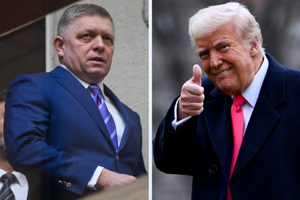 Robert Fico a Donald Trump. FOTO: TASR/Reuters